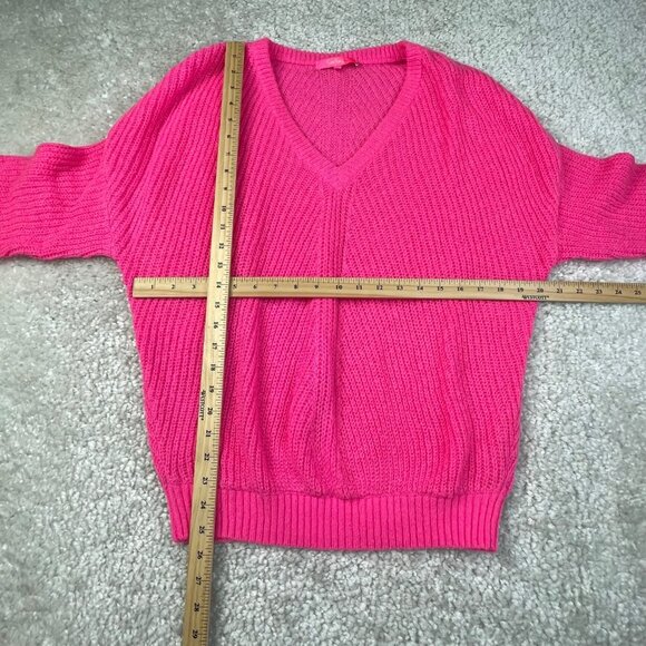 Lilly Pulitzer Kasmina V-Neck Sweater Hot Pink Isle - Picture 8 of 9